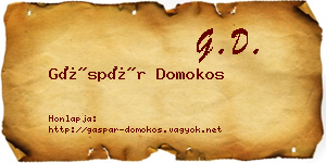 Gáspár Domokos névjegykártya